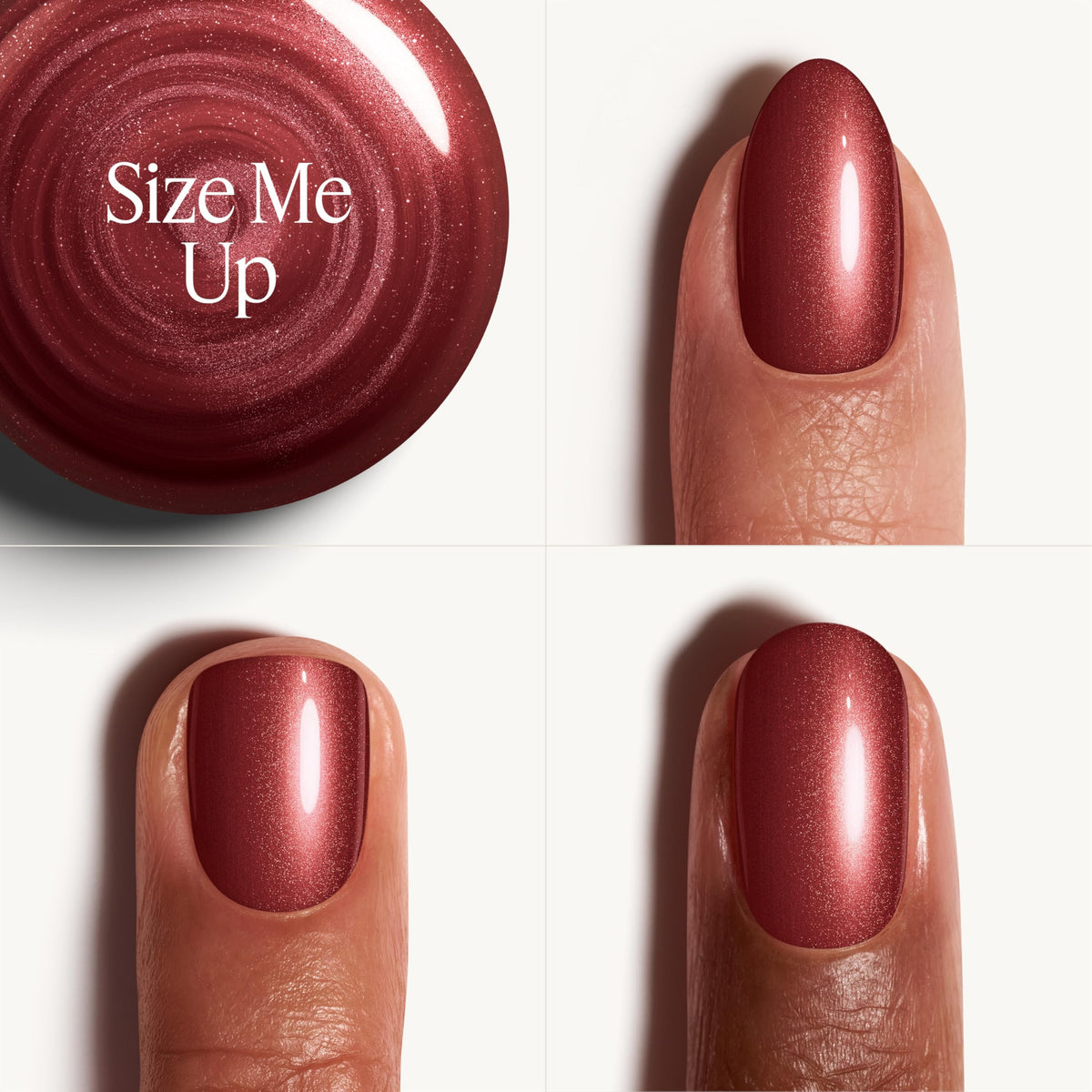 essie polished nails in blue pearl burgundy, resilient glossy manicure