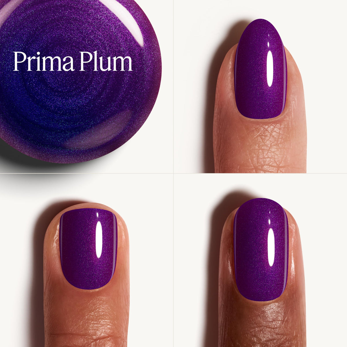 essie nail wheel swatch displaying color shift from deep plum to violet blue