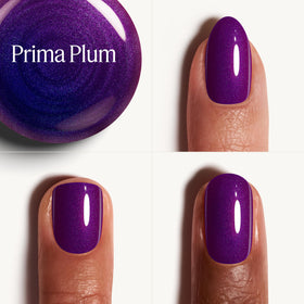 essie nail wheel swatch displaying color shift from deep plum to violet blue