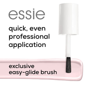 essie bottles next to a hand for scale showing true product size and portability