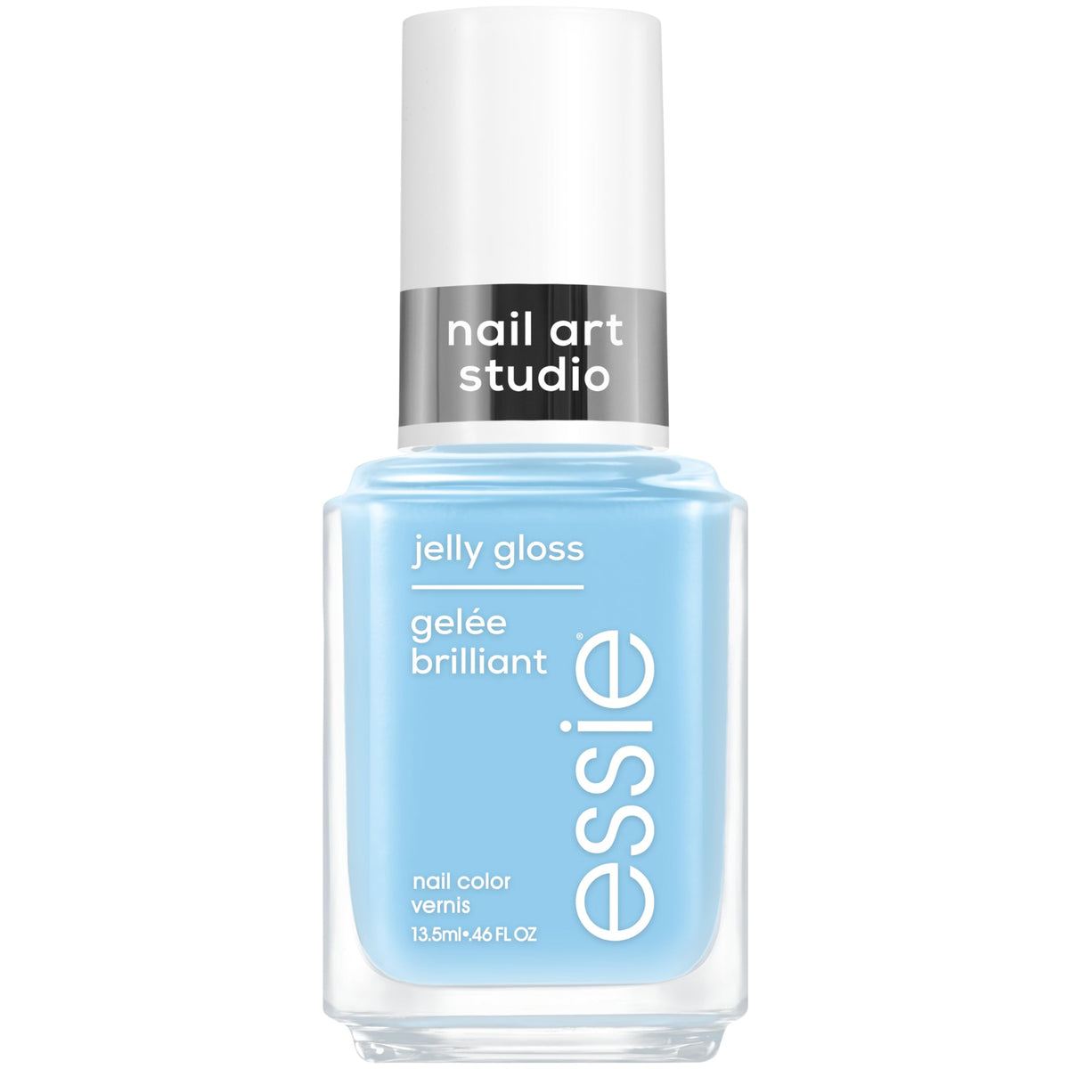 essie sky jelly front bottle showing color and glossy finish benefit