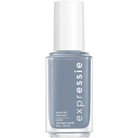 essie bottle front packaging showing slate blue shade and quick-dry benefit