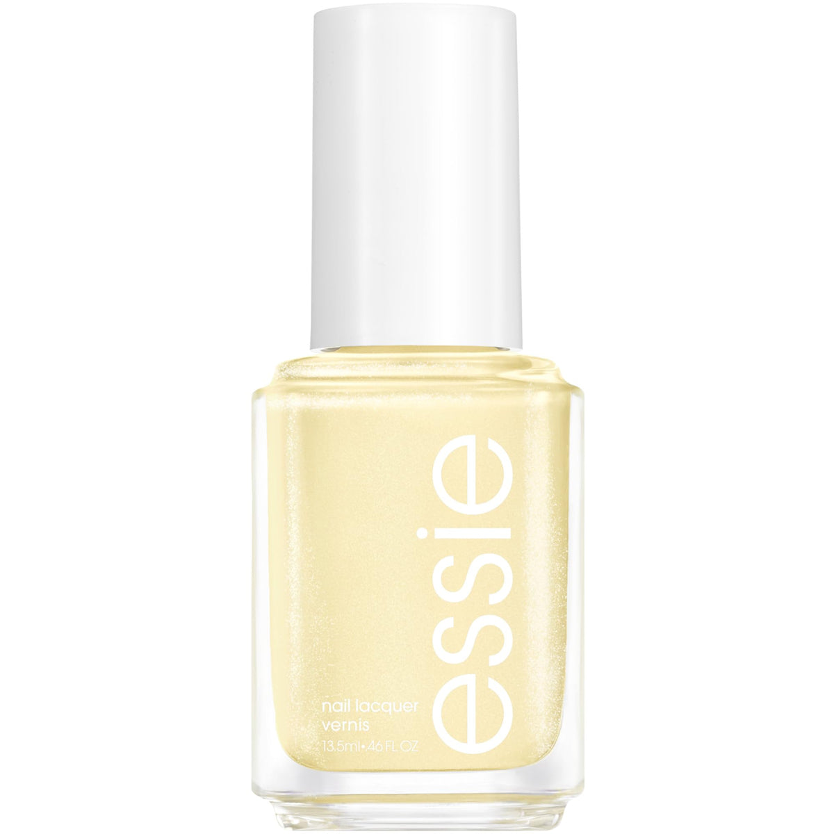 essie front bottle showing lemon-yellow shade and glossy finish