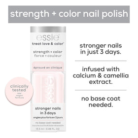 essie swatch on nail wheel demonstrating sheer pink coverage benefit