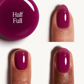 essie swatch on skin showing translucent purple glow and dimension