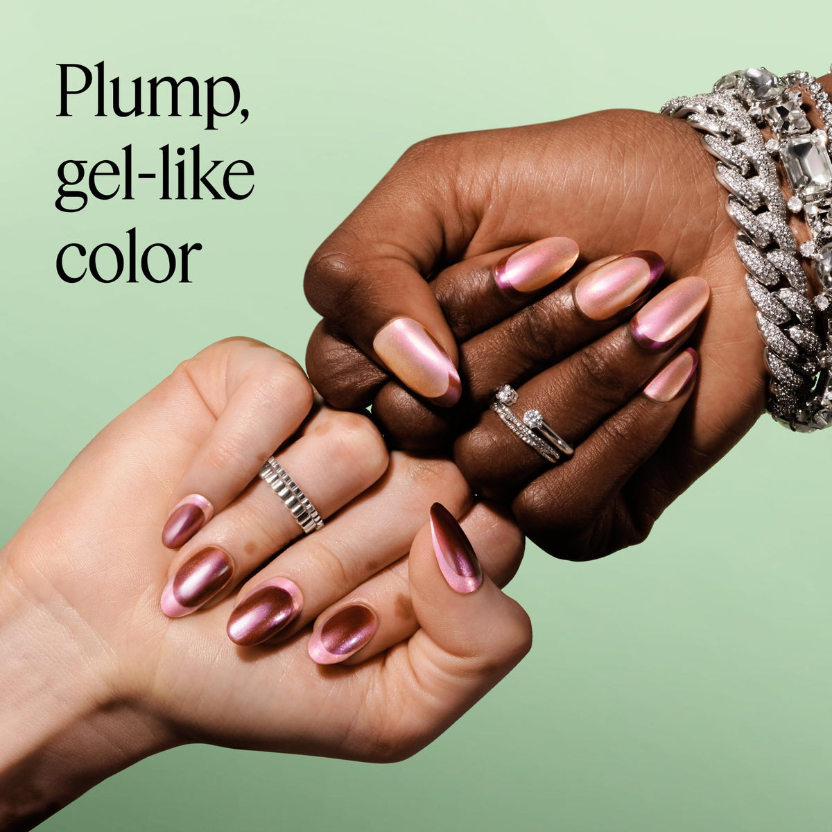 essie bottle held in hand to show 0.46 fl oz size and travel-friendly convenience