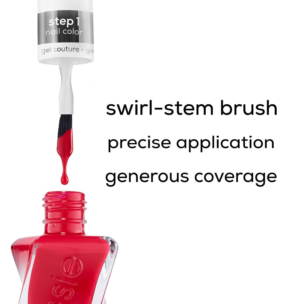 essie glossy texture detail highlighting high-shine finish and chip-resistant surface benefit