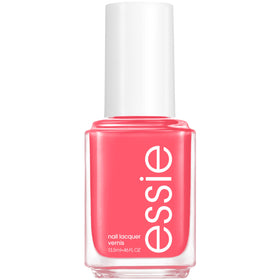 essie bottle front view showing rosy pink shade and glossy appeal