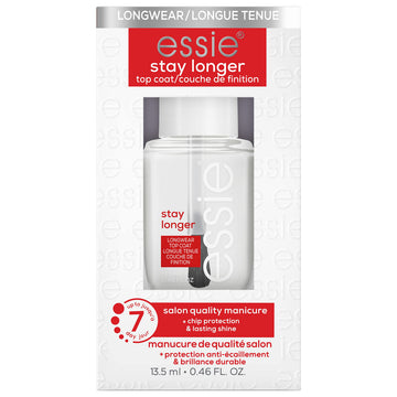 essie top coat front packaging showing bottle and label for easy identification and quality