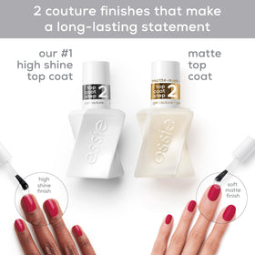 essie bottle on bathroom vanity lifestyle shot suggesting salon-quality at home