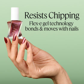 essie Gel Couture top coat bottle showing triple shine protective finish