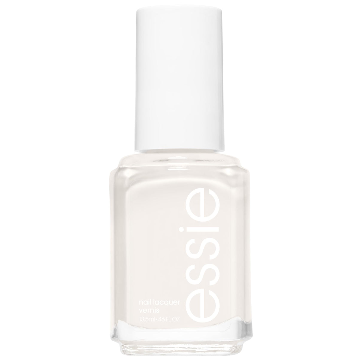 essie bottle front view showing elegant ivory shade and glossy finish