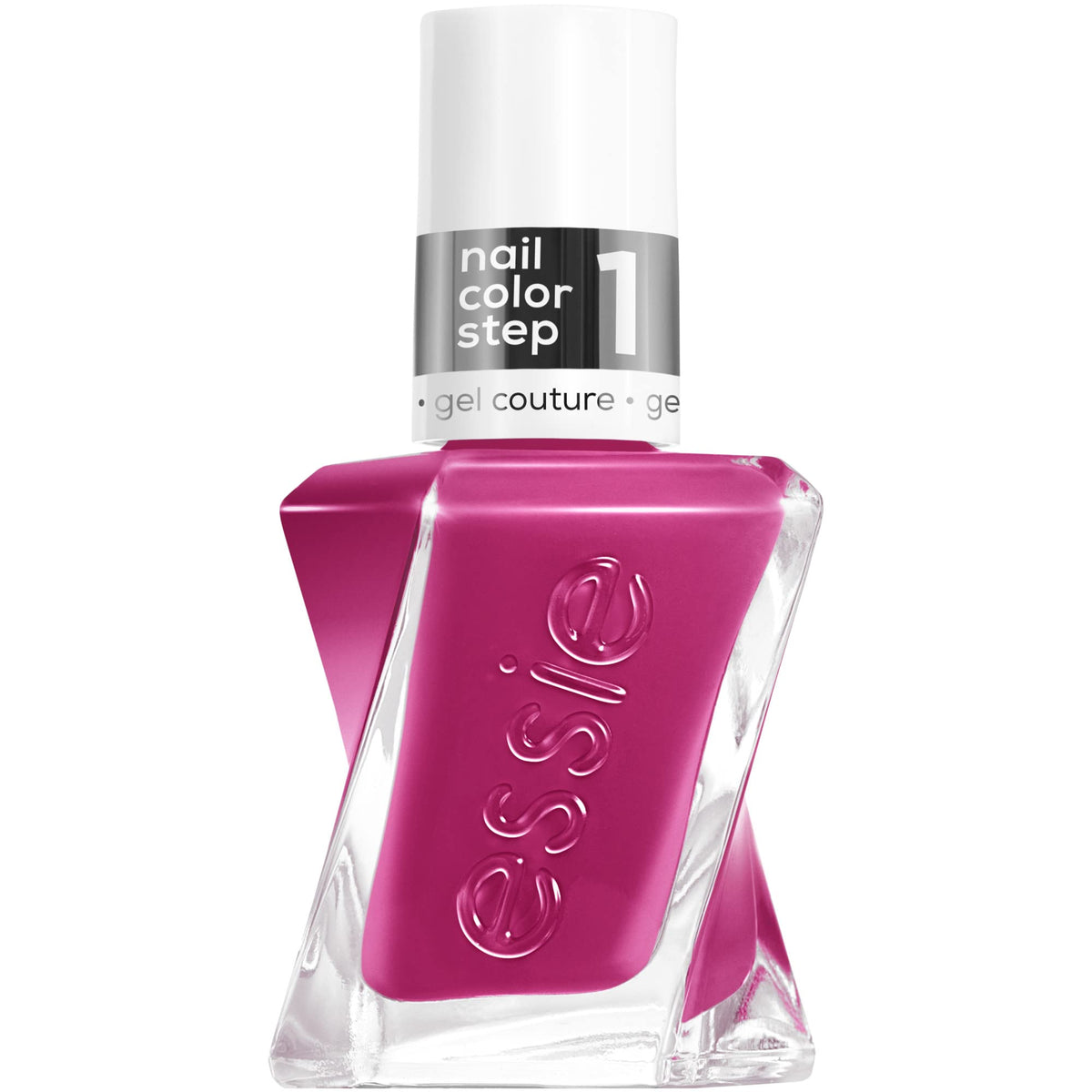 essie bottle front view showing pink-violet shade and glossy finish