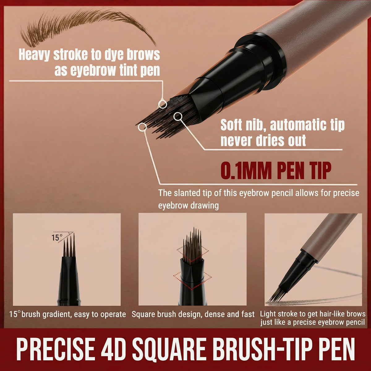 Essorall dual-ended pencil full length showing both tips and caps for versatile styling