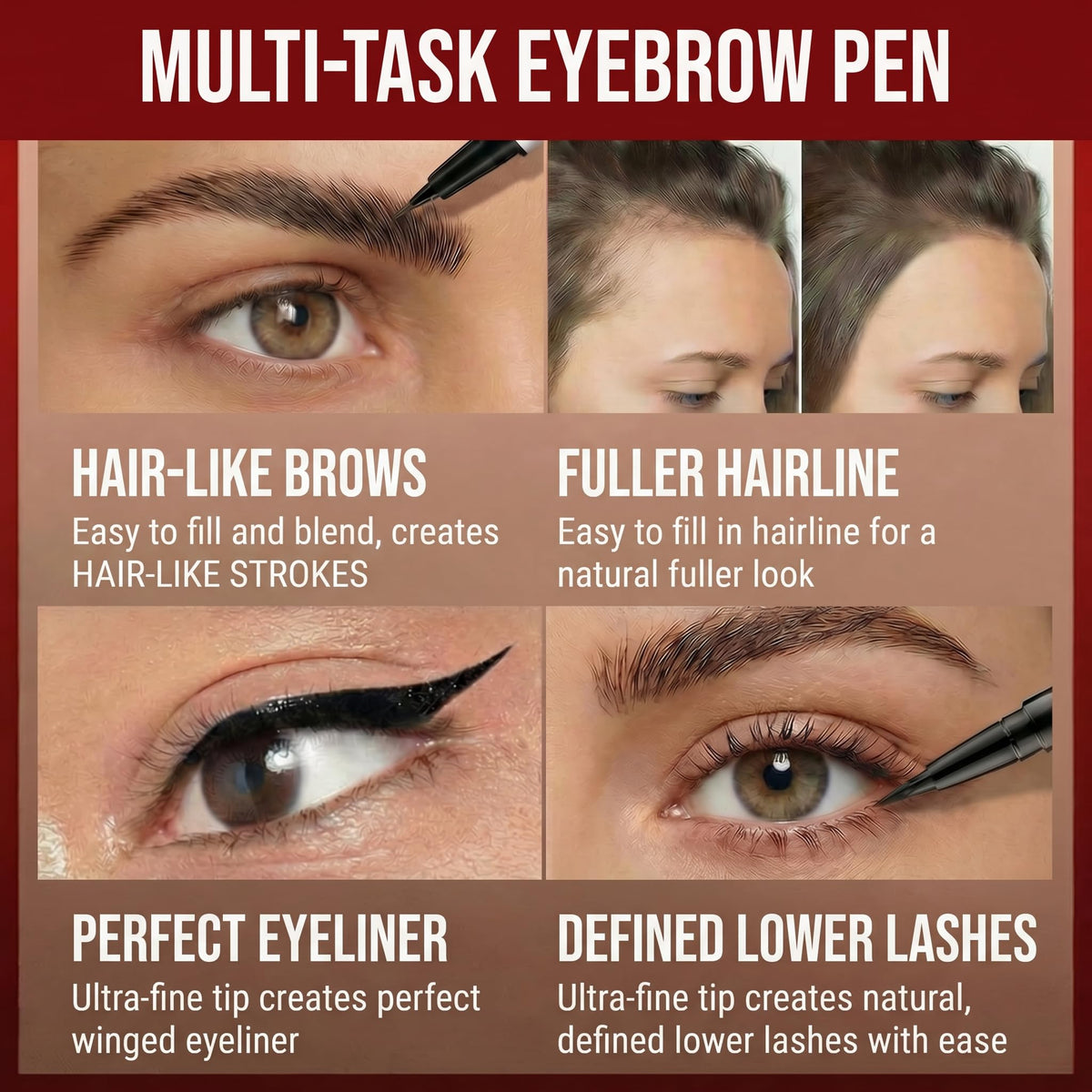 Essorall lifestyle shot woman applying brows for quick daily styling