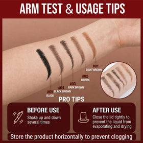 Essorall swatch strip of five shades to match hair colors