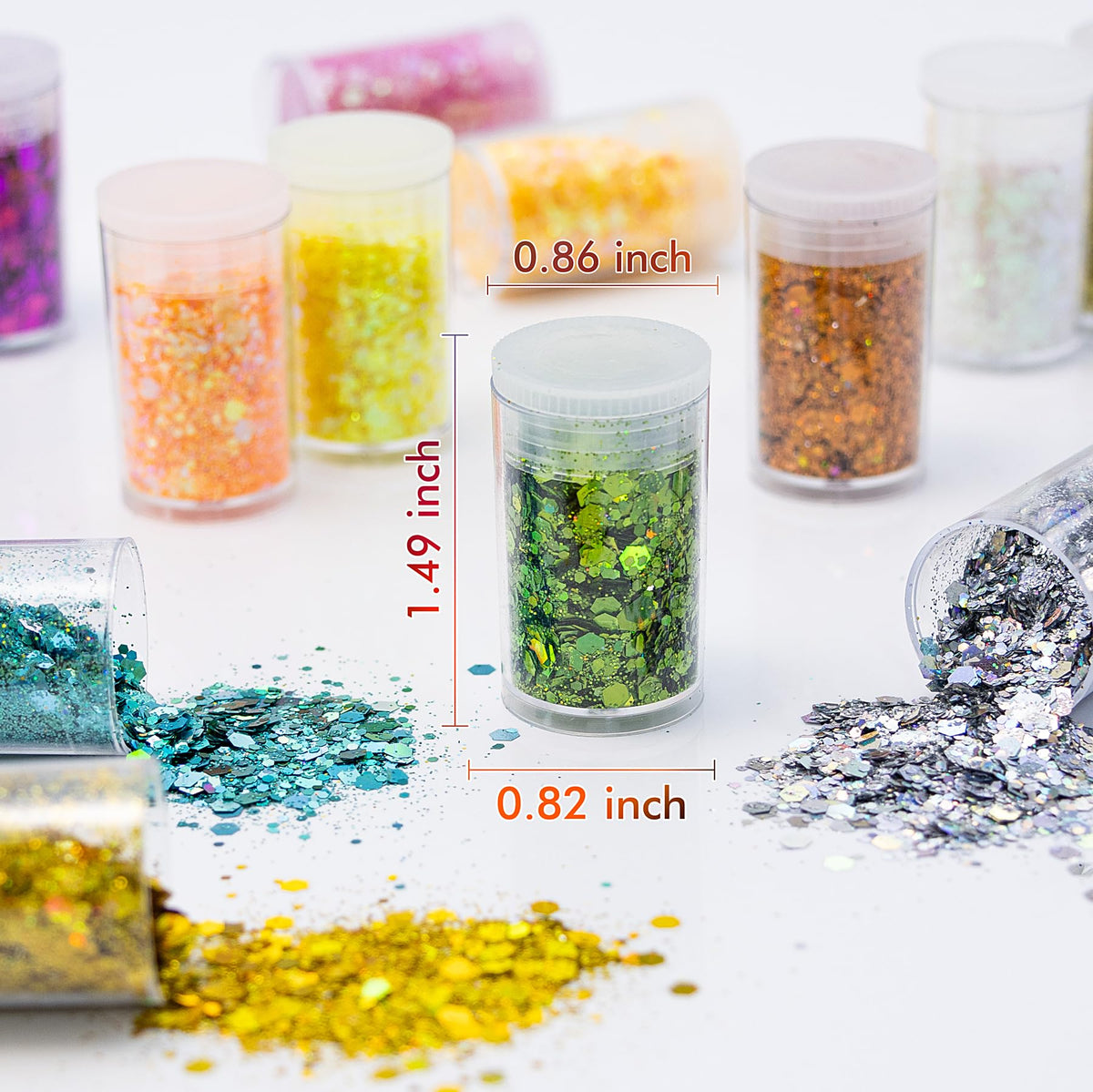 Estanoite fine powder glitter texture for smooth blending and subtle sheen