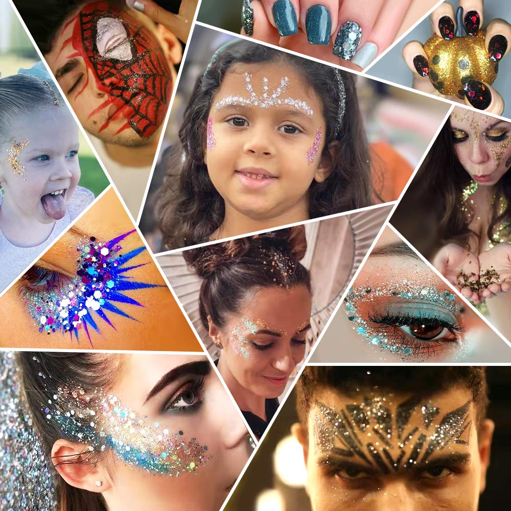 Estanoite lifestyle festival makeup using glitter for standout facial accents