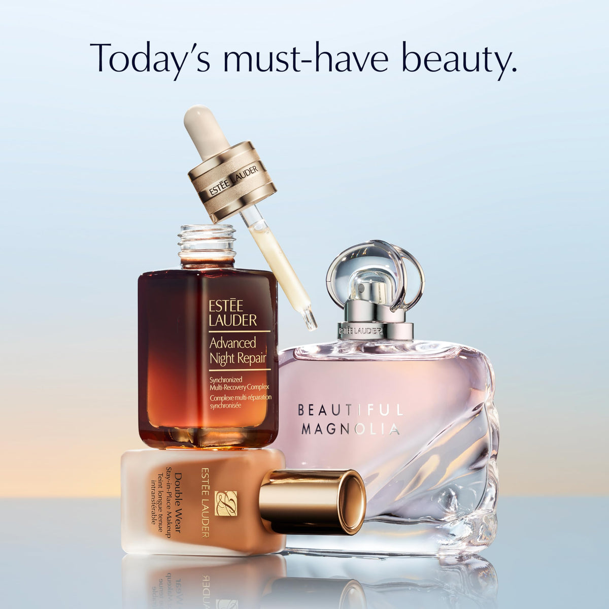 Estée Lauder Brow Now held in hand to show true size and travel-friendly convenience