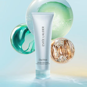 Estée Lauder with cucumber slice illustrating refreshing cucumber scent