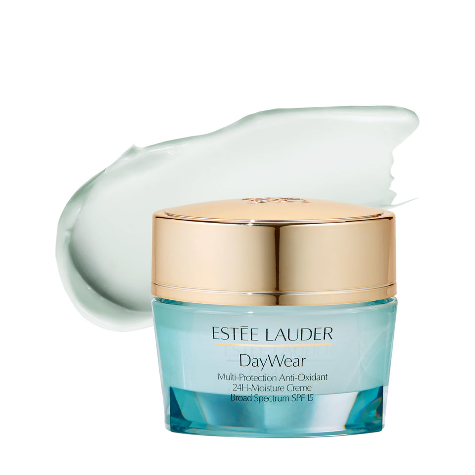 Estée Lauder DayWear front jar view showing packaging and everyday use benefit