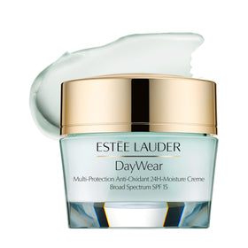 Estée Lauder jar front view showing elegant packaging and daily hydration benefit