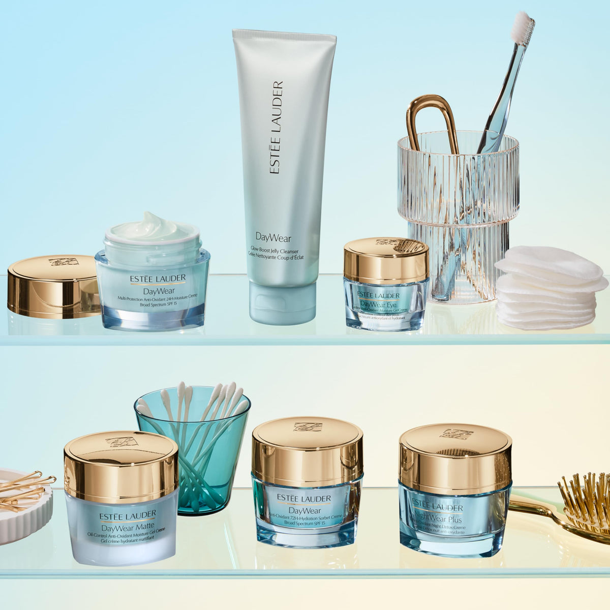 Estée Lauder skin after rinse showing smoother, refreshed appearance
