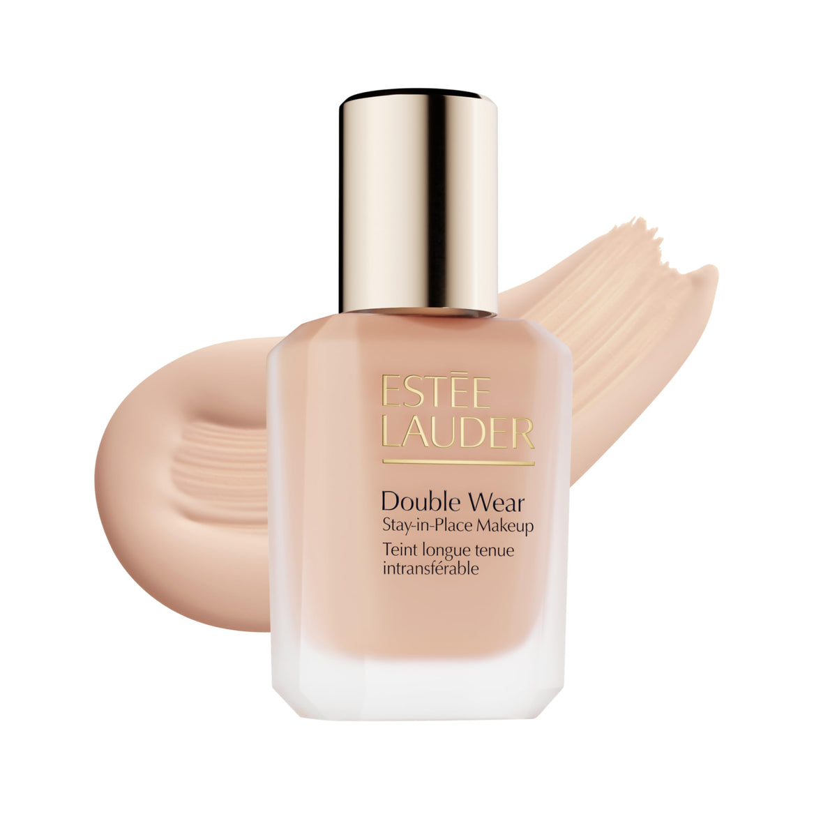 Estée Lauder bottle front showing sleek packaging and long-wear benefit