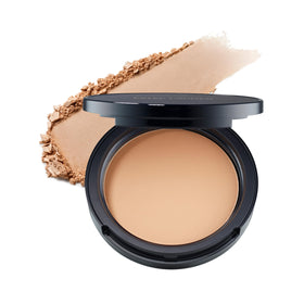 Estée Lauder compact front view showing sleek packaging and portable design benefit