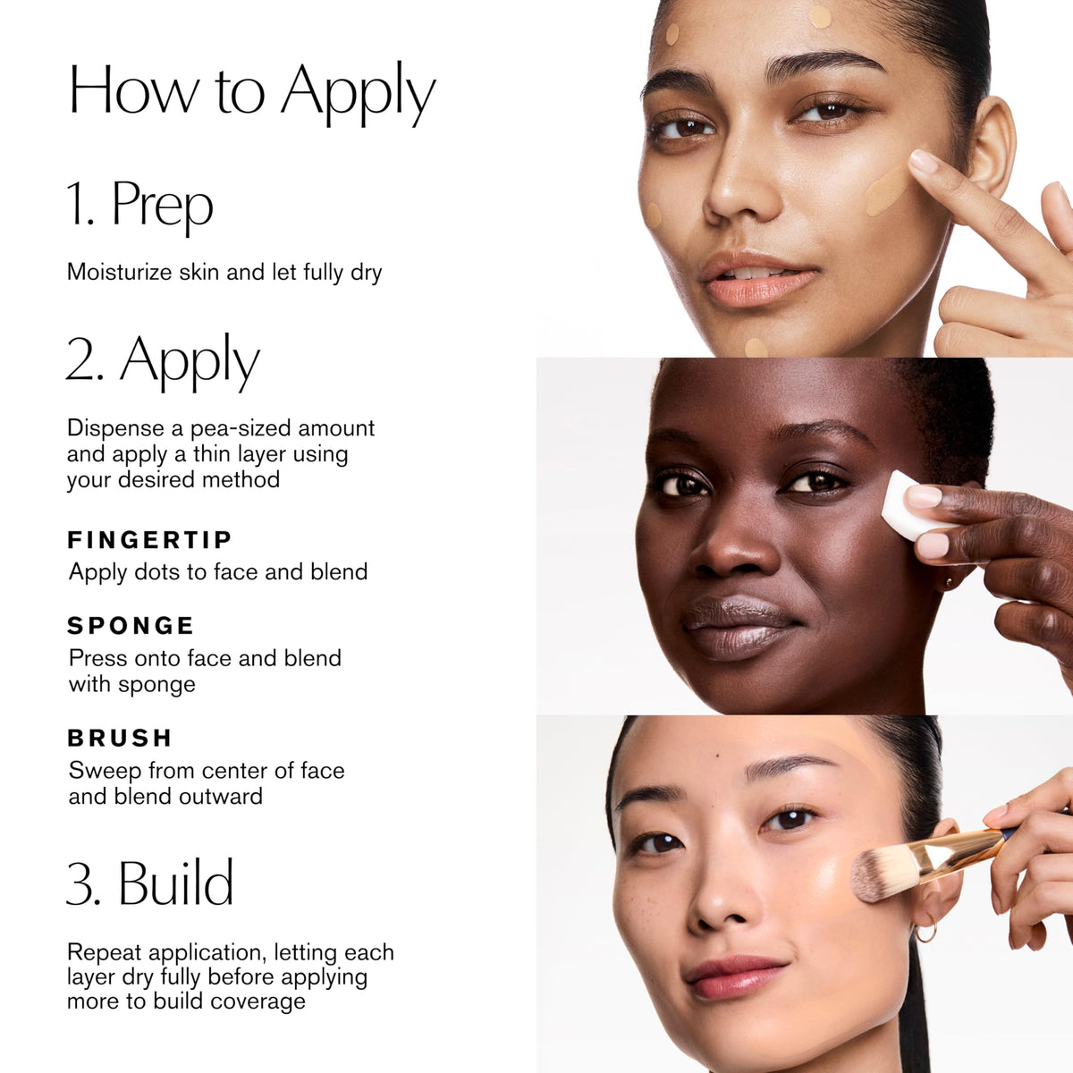 Estée Lauder before and after coverage comparison showing evened skin tone and reduced imperfections benefit