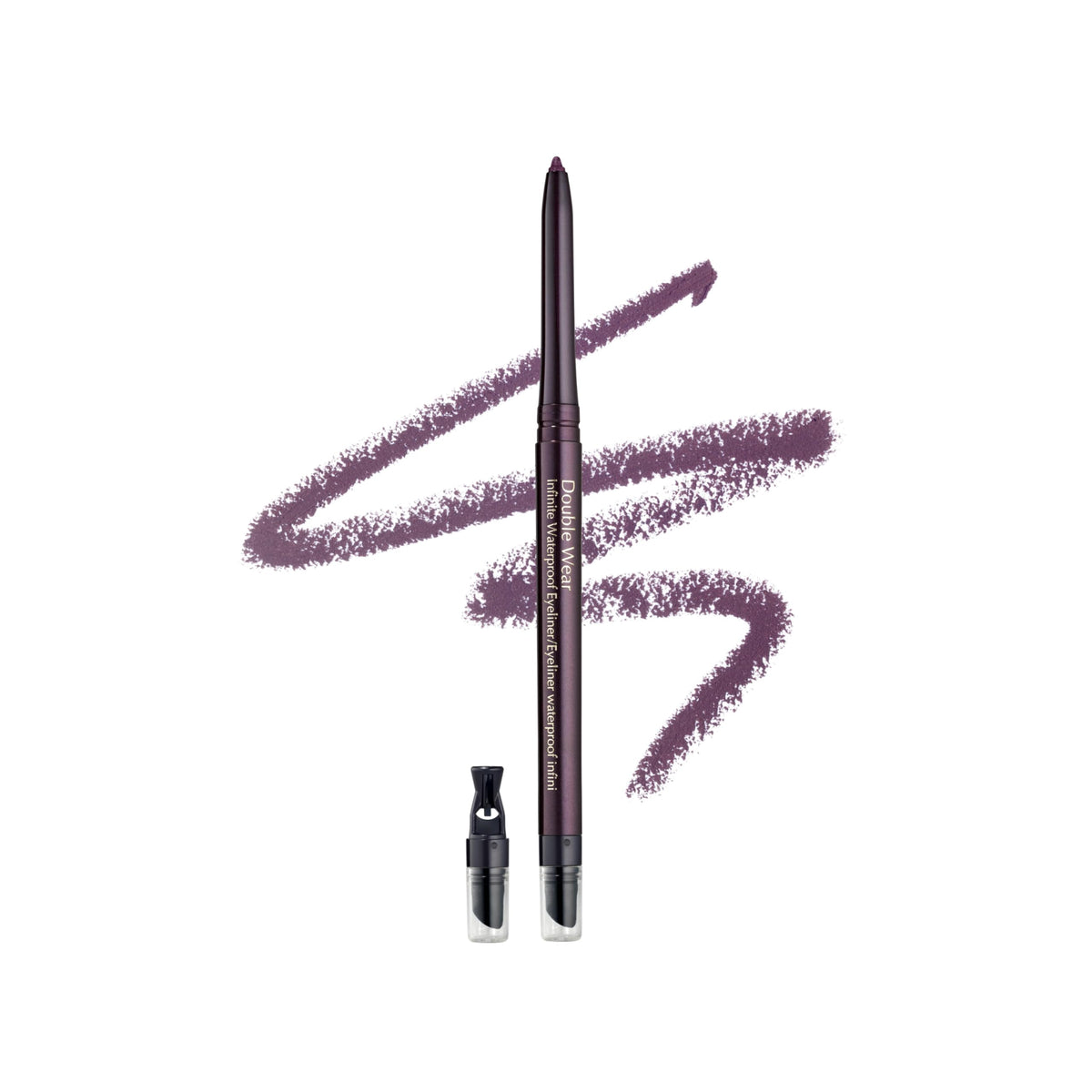 Estée Lauder Double Wear front packaging showing deep plum shade and benefits