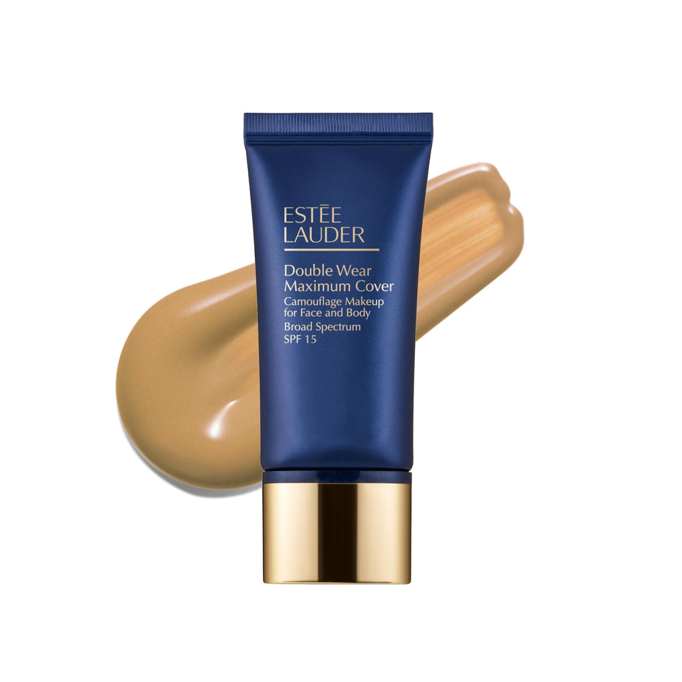 Estée Lauder bottle front view showing shade 3C4 and product benefit full coverage
