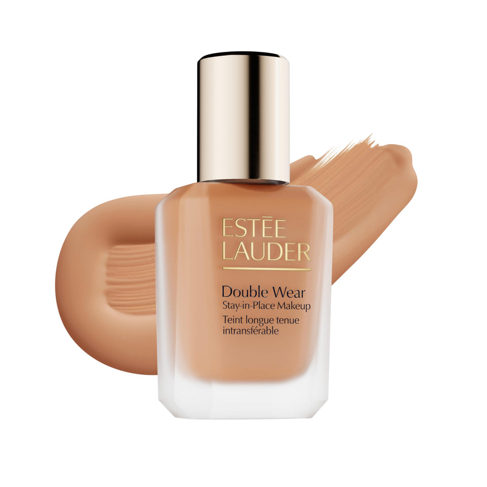 Estée Lauder bottle front view showing packaging and portable size benefit