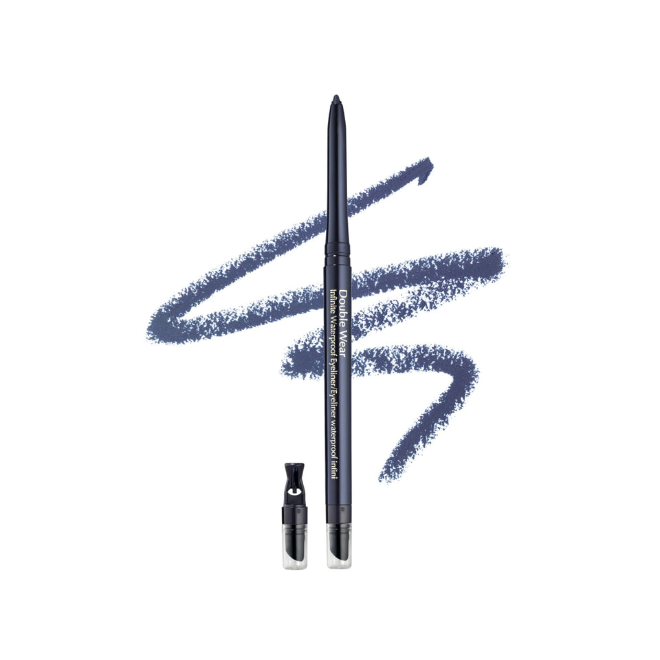 Estée Lauder pencil front packaging showing indigo shade and branding for durable everyday use