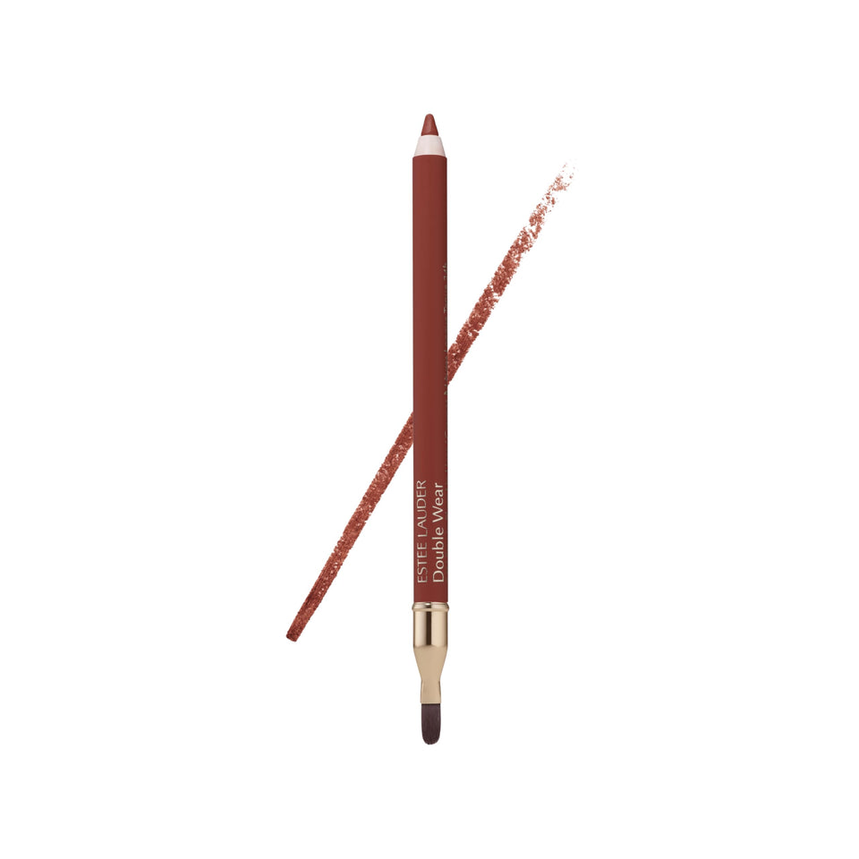 Estée Lauder lip liner front packaging showing shade 8 Spice and benefits