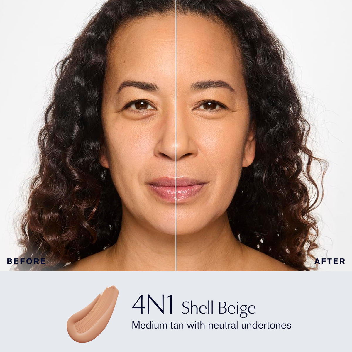 Estée Lauder pump and cap detail highlighting precise dispensing benefit