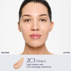 Estée Lauder bottle with pump demonstrating controlled application and precision