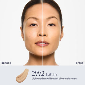 Estée Lauder pump detail highlighting controlled dispensing and neat, mess-free application benefit