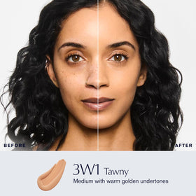 Estée Lauder bottle with pump dispensing foundation for precise application