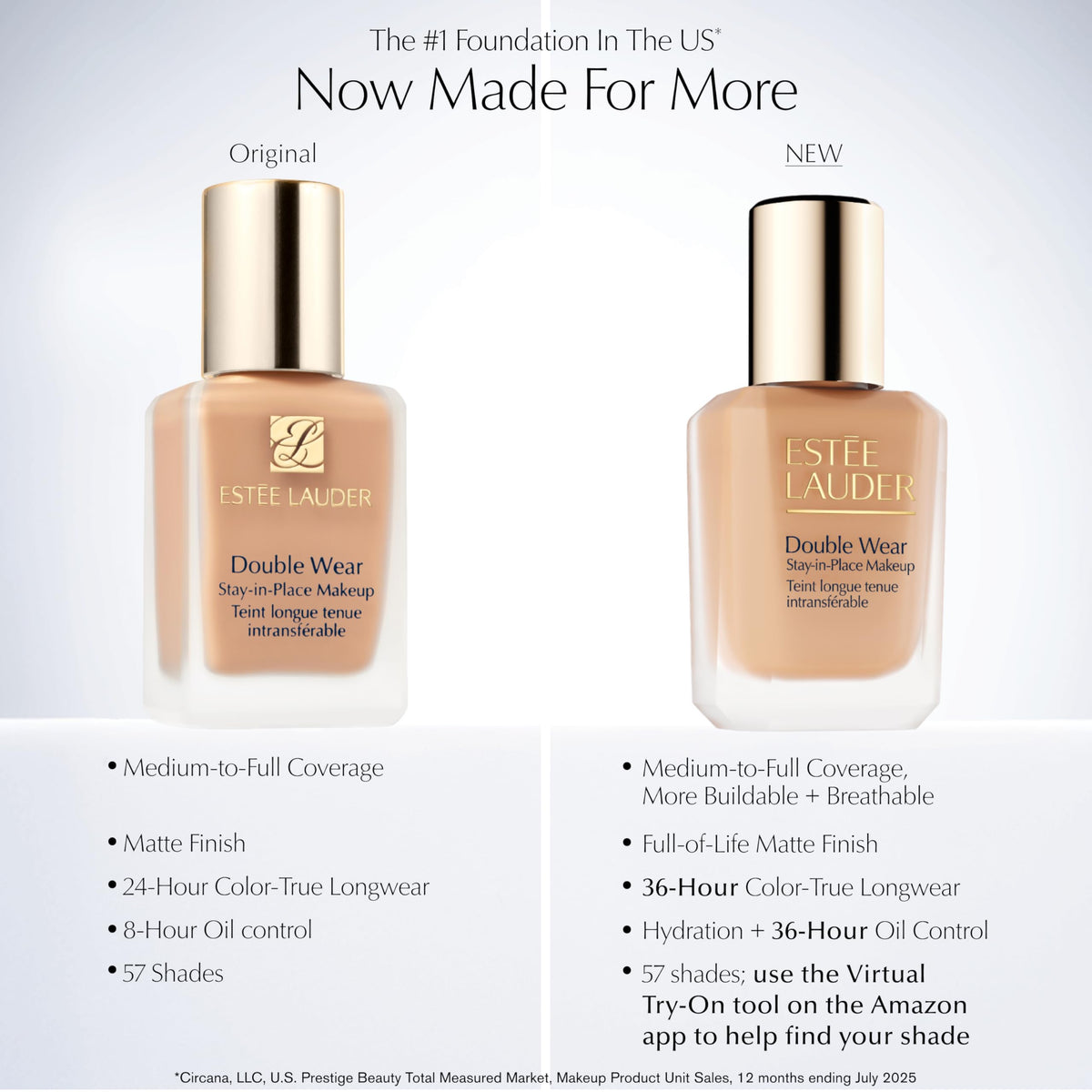 Estée Lauder foundation texture close-up showing breathable, lightweight finish