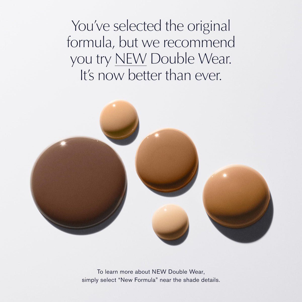 Estée Lauder foundation texture swatch displaying smooth, buildable coverage