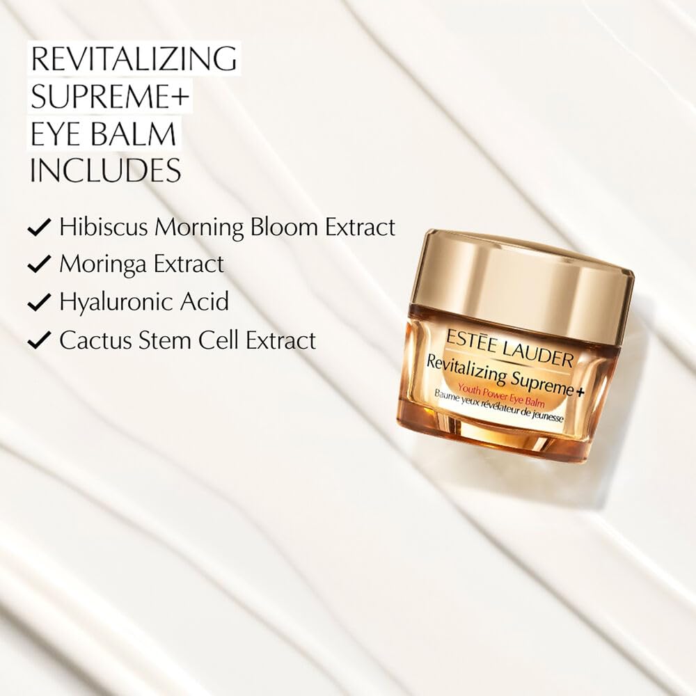 Estée Lauder under eye balm being applied to hand showing smooth absorption benefit
