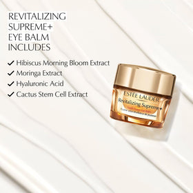 Estée Lauder under eye balm being applied to hand showing smooth absorption benefit