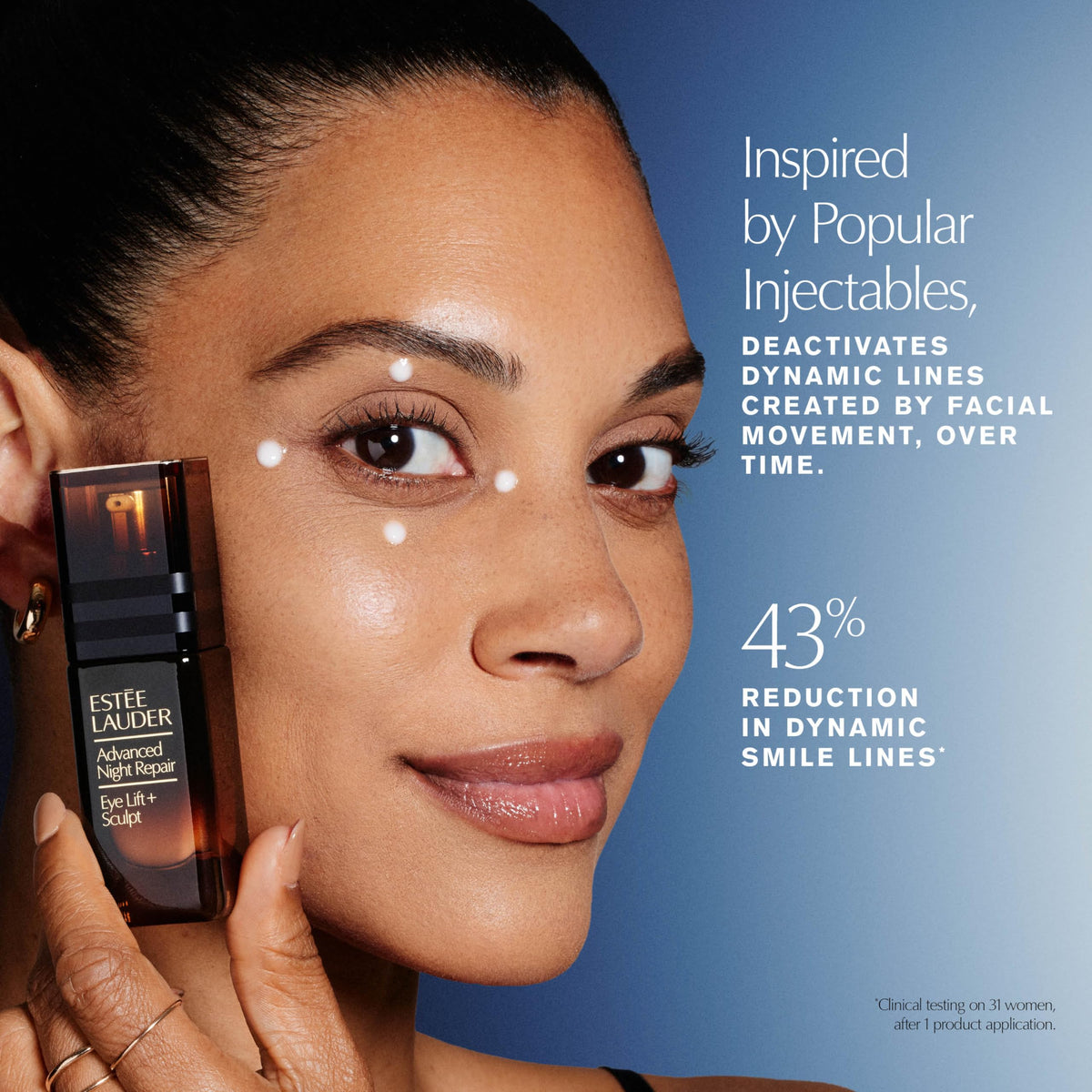 Estée Lauder cream texture close-up showing lightweight, cushiony hydration
