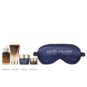 Estée Lauder eye mask being applied in a relaxed setting to soothe tired eyes