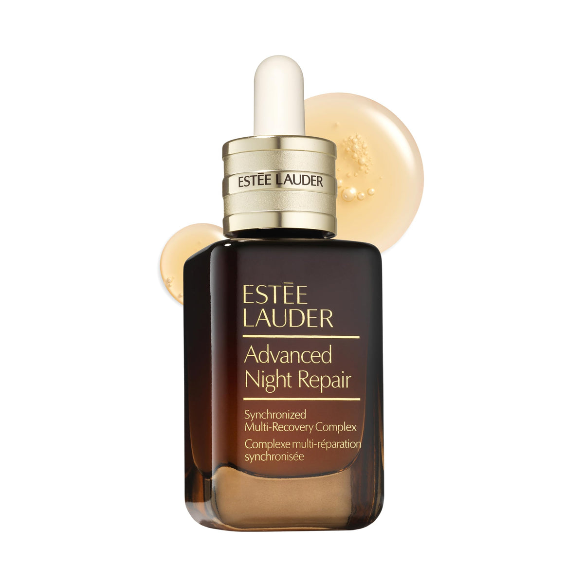 Estée Lauder front packaging showing the 1.7 fl oz serum bottle and brand