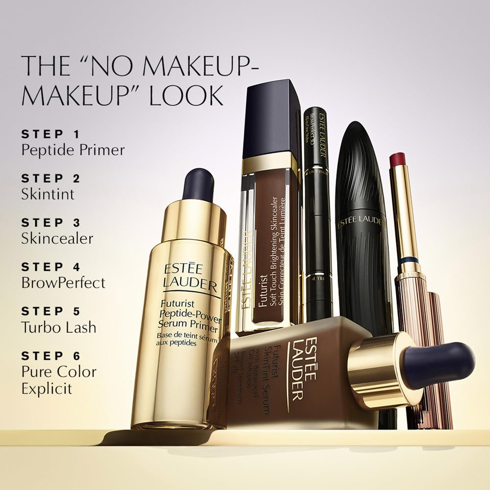 Estée Lauder pump dispensing shade 2C showing true color and easy controlled application