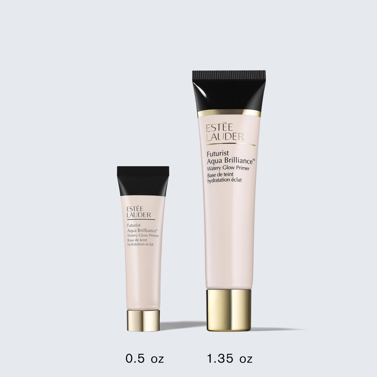 Estée Lauder primer on a vanity in a bathroom setting for everyday routine benefit