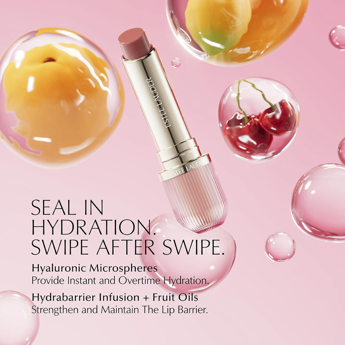 Estée Lauder on model wearing Rosewood Rescue illustrating natural tint and plumping benefit