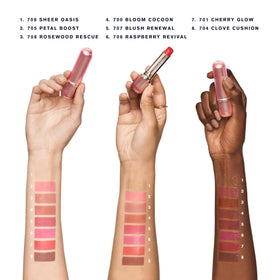Estée Lauder Futurist HydraPlump smooth balm texture showing hydrating finish benefit